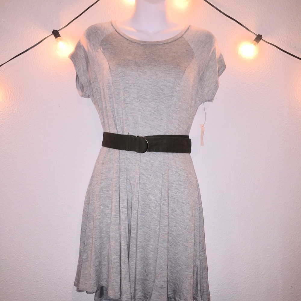 Charlotte Russe Grey T-Shirt swing Dress Large - Picture 5 of 8